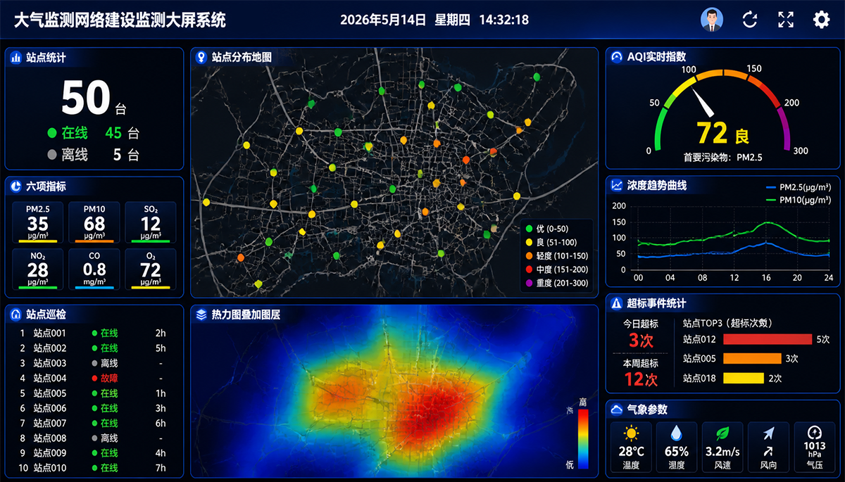 某市环保局大气监测项目案例